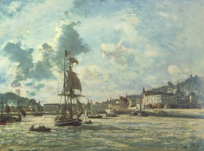 Entrance to the Port of Honfleur (Windy Day) (nn02)